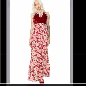 rosalyn paneled maxi dress